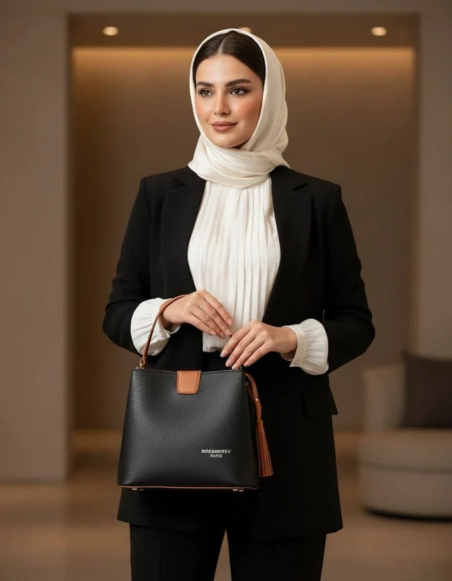 کیف متوسط زنانه دستی دوشی روزماری